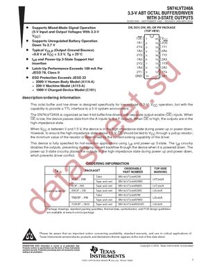 SN74LVT240ADGVRG4 datasheet  